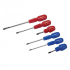 6 tournevis boule assortis - 6 pcs