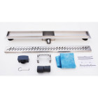 Caniveau de douche italienne inox – 60 cm modèle vagues