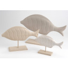 Statuettes en bois poisson (lot de 3)