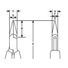 Pince à bec court 120 mm avec poignées synthétiques 2646ms bahco