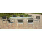 Salon de jardin 8 personnes en aluminium grecio