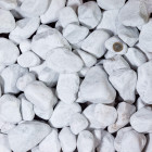 Galet marbre blanc carrare 60-100 mm - pack de 4m² (25 sacs de 20kg - 500kg)