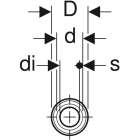 Tube multicouche GEBERIT Flowfit - sous gaine de protection, en couronne - Ø16 x L.50 m - 619.220.00.1