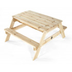 Table de pique-nique avec bac à sable intégré