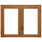 Fenêtre bois 2 vantaux h75 x l100 côtés tableau + poignée (ref 010220f9) gd menuiseries
