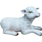 Petite chèvre couchée en résine 46 cm