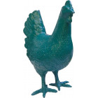 Poule de couleur en résine 38 cm