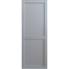 Porte coulissante modèle athena 2 panneaux gris clair h204xl83 + 2 coquilles  - gd menuiseries