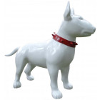 Bull terrier coloré en résine 120 cm