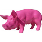 Cochon design rose en résine