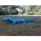 Crocodile coloré en résine tête droite