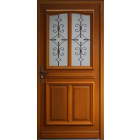 Porte d'entrée bois vitrée, vauban, h.200xl.80  p. Droit + poignée et barillet (ref 010403rfp) cotes tableau gd menuiseries