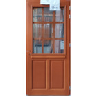 Porte d'entrée bois vitrée, agatha, h.215xl.90  p. Droit + poignée et barillet (ref010723no) cote tableau gd menuiseries