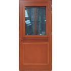 Porte d'entrée bois vitrée, vauban, h.215xl.90  p.gauche + poignée et barillet (ref 010403rfp) cotes tableau gd menuiseries