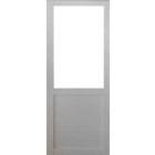Porte coulissante atelier blanc h204 x l83 sans meneau et 2 coquilles gd menuiseries