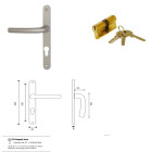 Porte Fenêtre bois 2 vantaux h205 x l120 côtés tableau + poignée et barillet (ref 01245f924) gd menuiseries