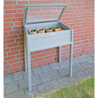 Serre de jardin en pin 101 cm de hauteur gris