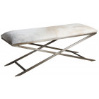 Banc en peau de vache et acier