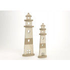 Phare déco en bois (lot de 2)