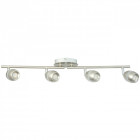 Spot argenté techno 4 ampoules 17 cm