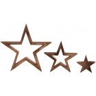 Etoile gigogne en bois (lot de 3)
