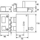 Serrure verticale à tirage pêne dormant demi-tour 6 gorges axe 45mm gauche thirard