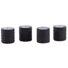 Photophore noir en verre teinté mat (lot de 4)