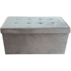 Banc coffre effet velours captionné strass