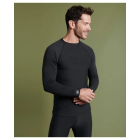 Tee-shirt DAMART Col rond Manches longues - Noir - T.L - 69122