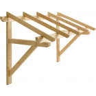 Auvent en bois pour porte d'entrée