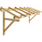 Auvent en bois pour porte de garage