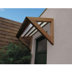 Auvent porte d'entrée en bois couvert