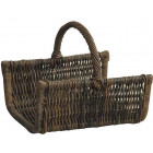 Panier en poelet noir pour bûches 60x46cm