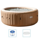 Cuve thermale de massage à bulles ronde purespa 196x71 cm