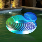 Flotteur de piscine avec éclairage LED 104x45 cm