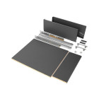 Kit tiroir pour cuisine et salle de bain vertex 178x450mm gris anthracite