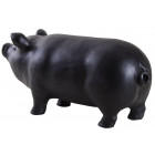 Cochon en résine noire