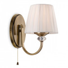 Applique langham, laiton antique, avec abat-jour