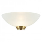 Applique welles, laiton antique et verre