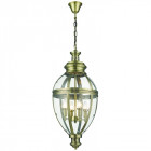 Suspension laiton antique coventry 4 lumières