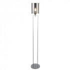 Lampadaire catalina, chrome et verre fumé