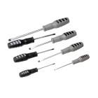 7 tournevis à pointe magnétique, manche caoutchouté - 7 pcs