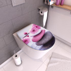 Abattant pour wc à motif - thermodur et double frein de chute - zen pink Aurlane - 700840