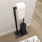 Brosse wc noir mat avec socle - brushy wc Aurlane - 701073