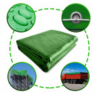 Bâche de protection imperméable résistante aux intempéries polyester revêtu de pvc 650 g m² couverture étanche d'extérieur camion meuble de jardin bois 5x8 m vert