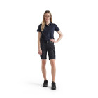 Short maintenance denim stretch 2D femme Marine/Noir 71371147 - Taille au choix