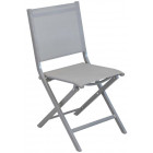 Chaises pliantes en aluminium brossé thema (lot de 6)