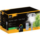 Lampe solaire sur pique avec télécommande (lot de 2)