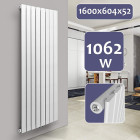 Radiateur chauffage centrale pour salle de bain salon cuisine couloir chambre à coucher panneau simple 160 x 60,4 cm blanc
