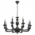 Suspension grise neoclassic 8 ampoules 95 cm